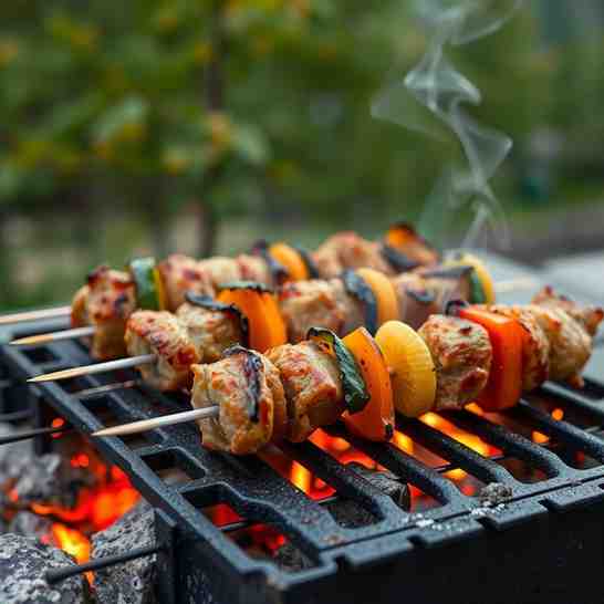 Shashlik on Charcoal Grill - Kazakh Kebab Recipe
